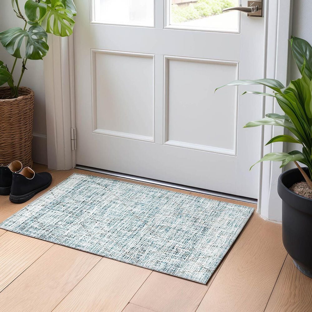 Dalyn Rug Company Portico PO1 Teal 1&#39;8&quot; x 2&#39;6&quot; Area Rug, , large