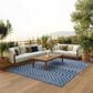 Nourison Positano Southwestern Navy Blue 7" x 10" Indoor/Outdoor Area Rug, , large