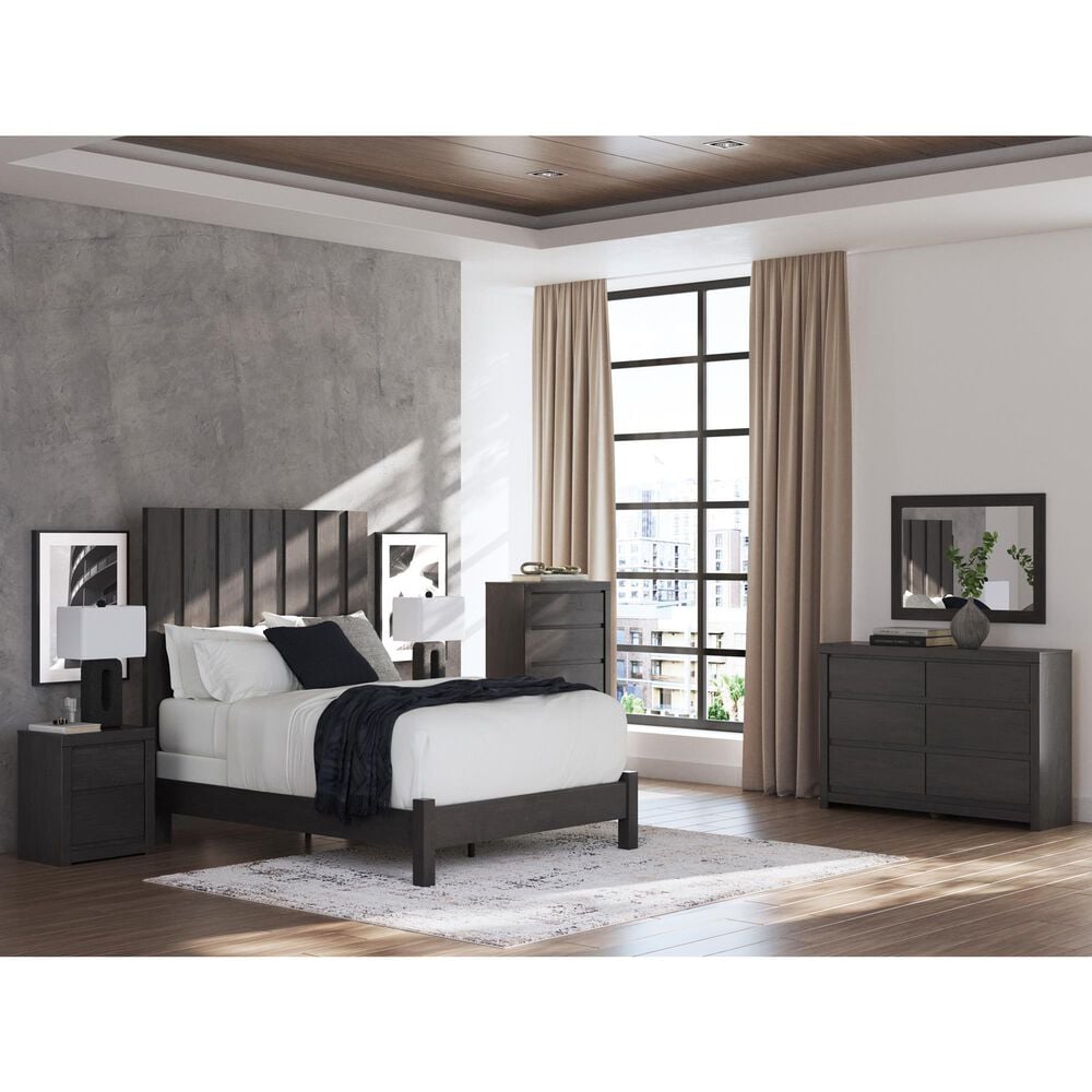 Ashley Fraluna Queen Panel Bed  in Charcoal, , large
