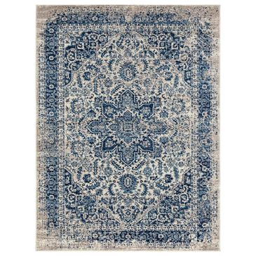 Amer Rugs Manhattan 2" x 3" Beige and Teal Area Rug, , large