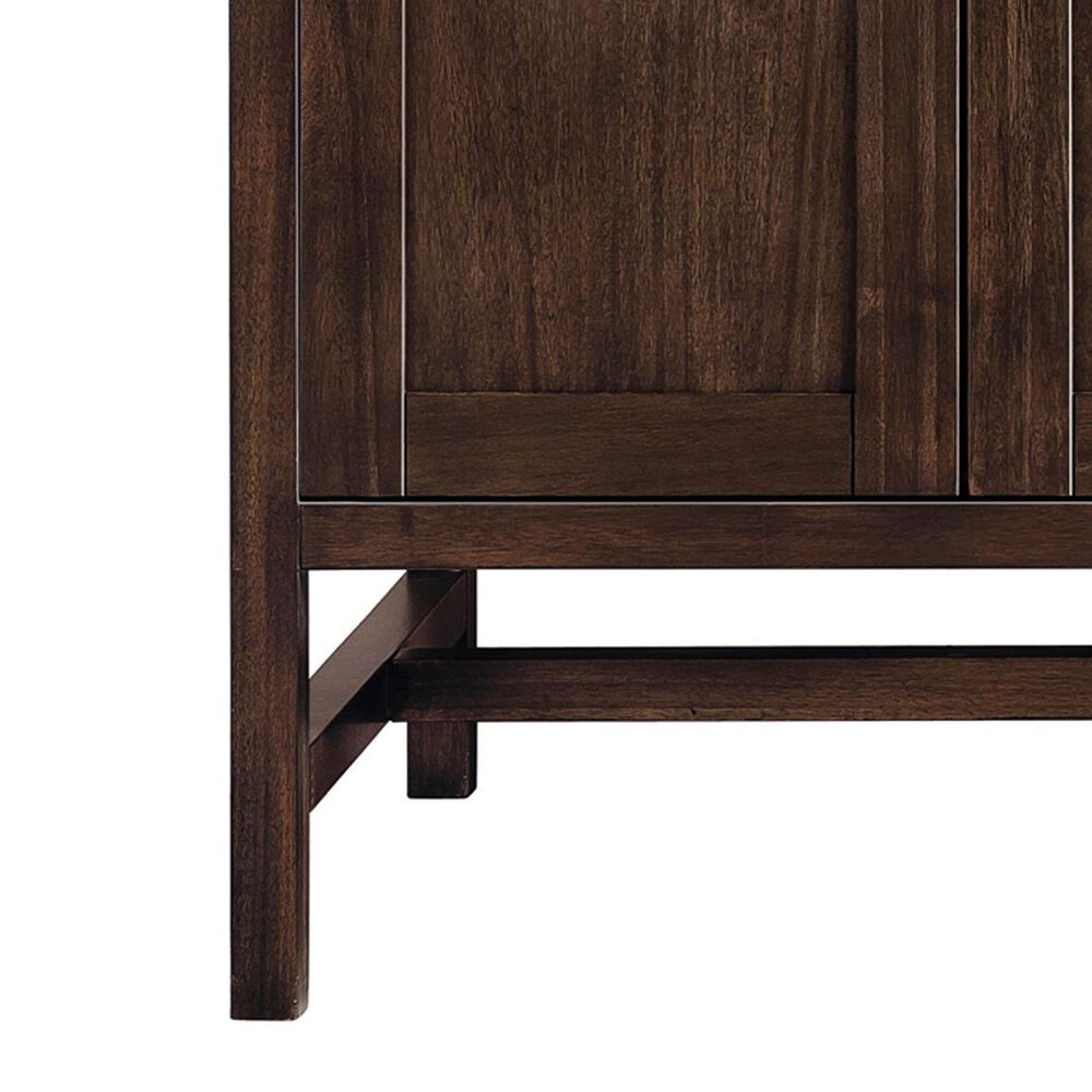 James Martin Vanities Addison 72&quot; Double Bathroom Vanity in Mid Century Acacia with 3 cm Eternal Marfil Quartz Top and Rectangular Sinks, , large