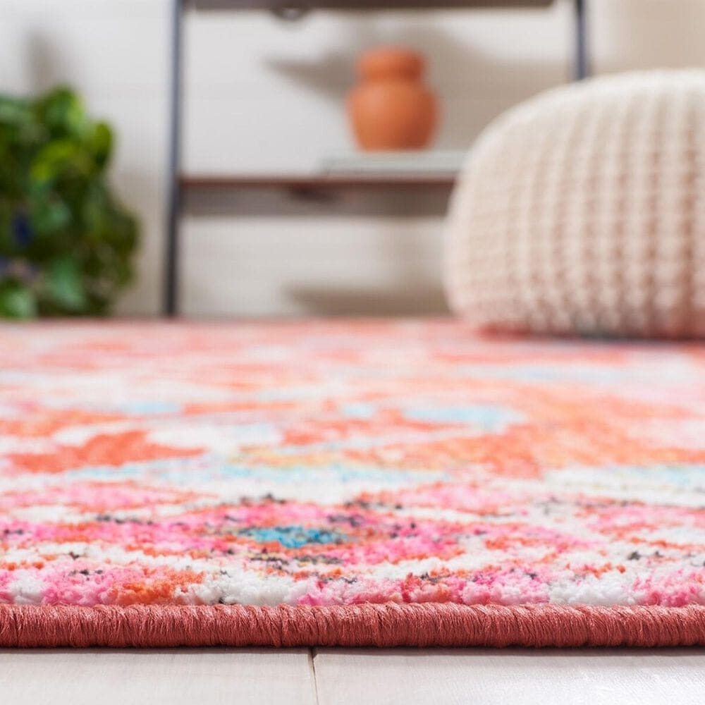 Safavieh Riviera 9&#39; x 12&#39; Orange and Light Blue Area Rug, , large