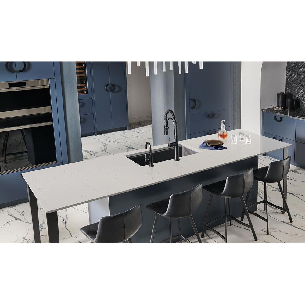 NFM Custom Countertops Carrara Trigato 3cm Quartz Countertop, , large