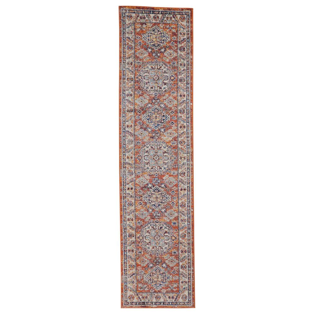 Feizy Rugs Bellini 2" x 10" Orange and Multicolor Runner, , large