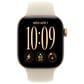 Apple Watch Series 12 (GPS) 42mm Light Gold Aluminum Case with Sand Sport Band - M/L and 2-Year AppleCare+, , large