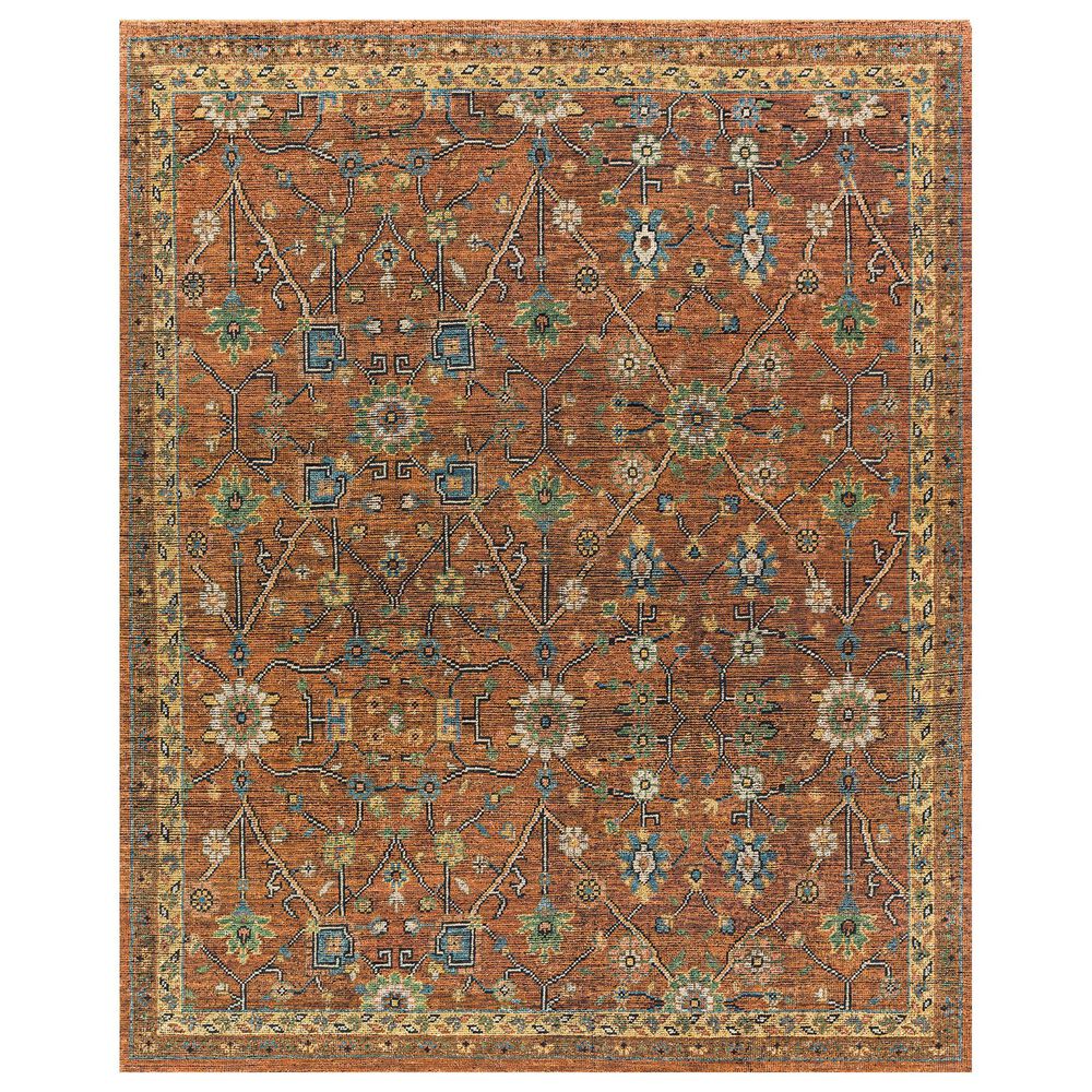 Surya Reign 9" x 12" Dark Brown, Black, Beige, Dusty Pink, Blue and Medium Green Area Rug, , large