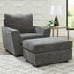 Ashley Stairatt Chair and Ottoman in Gravel, , large