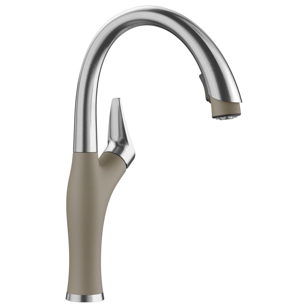 Blanco Artona Pull-Down Kitchen Faucet 1.5 GPM in PVD Steel and Truffle, , large