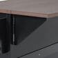 HOMLUX 54.9" Kitchen Island with Drop Leaf in Black and Brown, , large