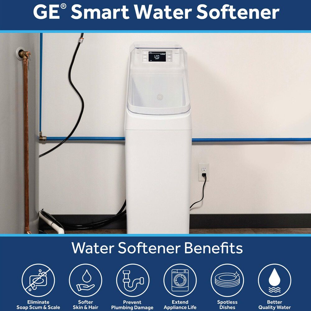 GE Smart 30000 Grain Water Softener in White, , large