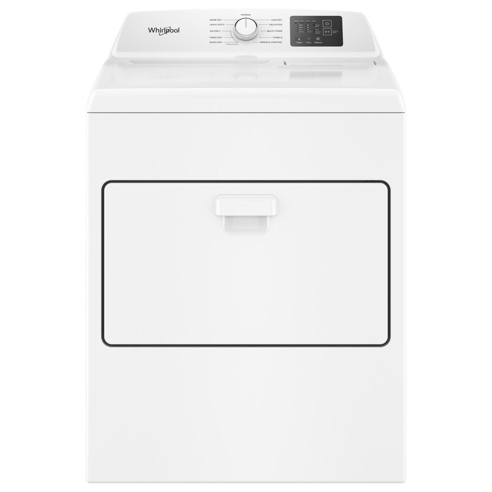 WHIRLPOOL 4.3 Cu. Ft. Top Load Agitator Washer and 7.0 Cu. Ft. Electric Front Load Dryer with Glass Lid Laundry Pair in White, , large