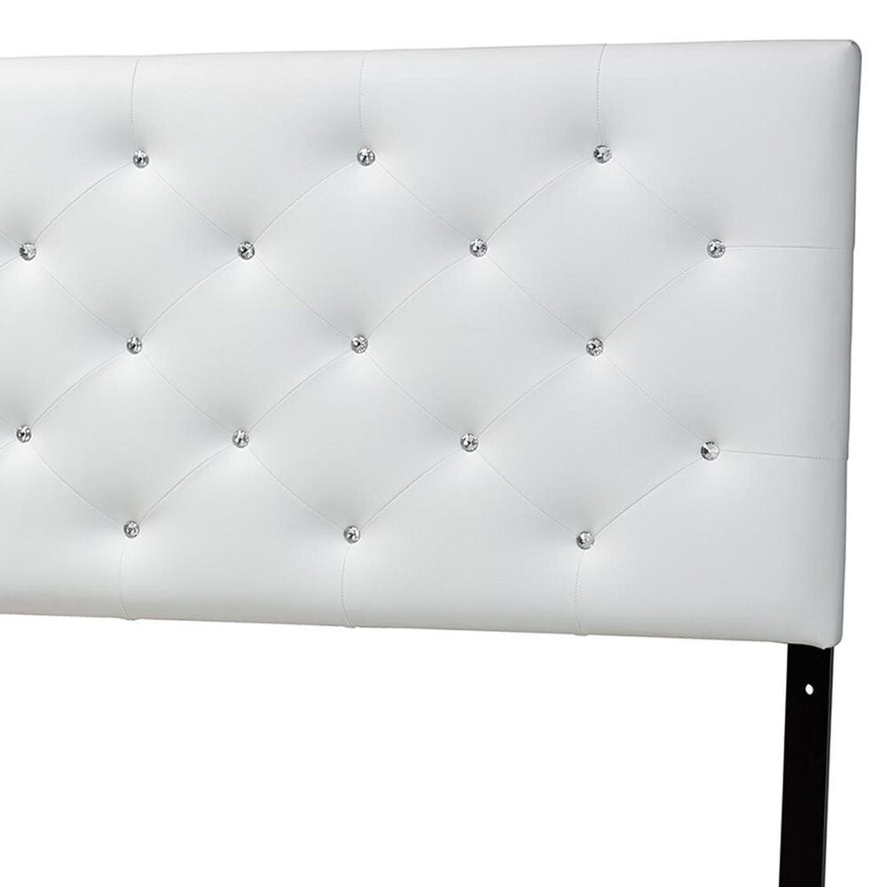 Baxton Studio Viviana Full Upholstered Headboard in White, , large