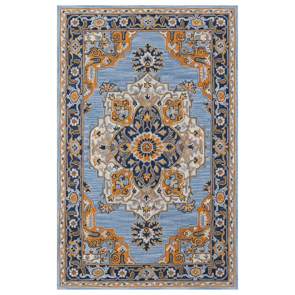 Momeni Ibiza IBI-01 6' x 9' Blue Area Rug, , large
