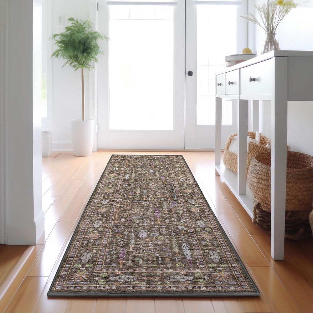 Dalyn Rug Company Hatay HY5 2&#39;3&quot; x 7&#39;6&quot; Brown Runner, , large