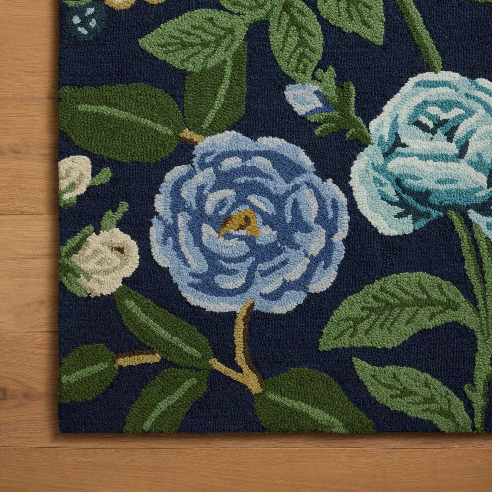 Rifle Paper Co. x Loloi Highgrove Navy 5&#39; x 7&#39;6&quot; Area Rug, , large