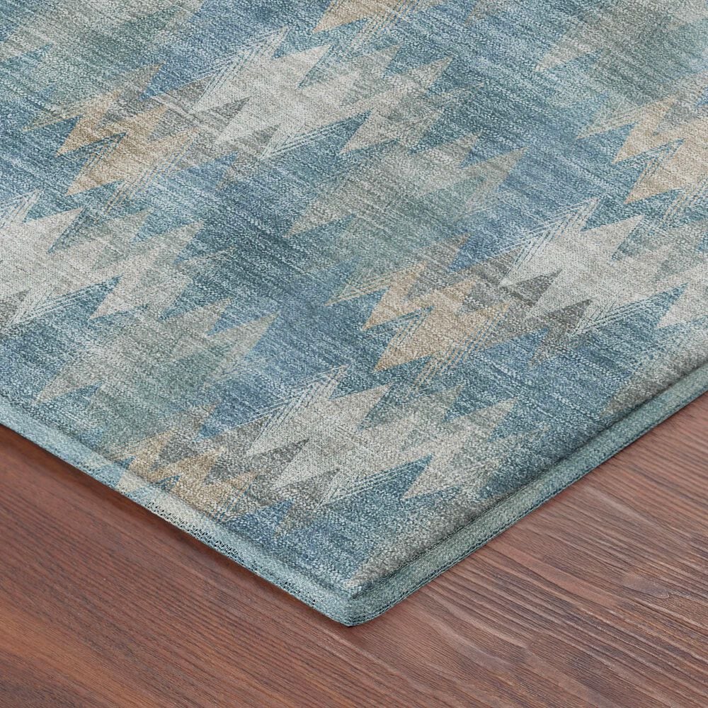 Dalyn Rug Company Soft Essentials Chevron Teal 5' x 7'6" Area Rug, , large