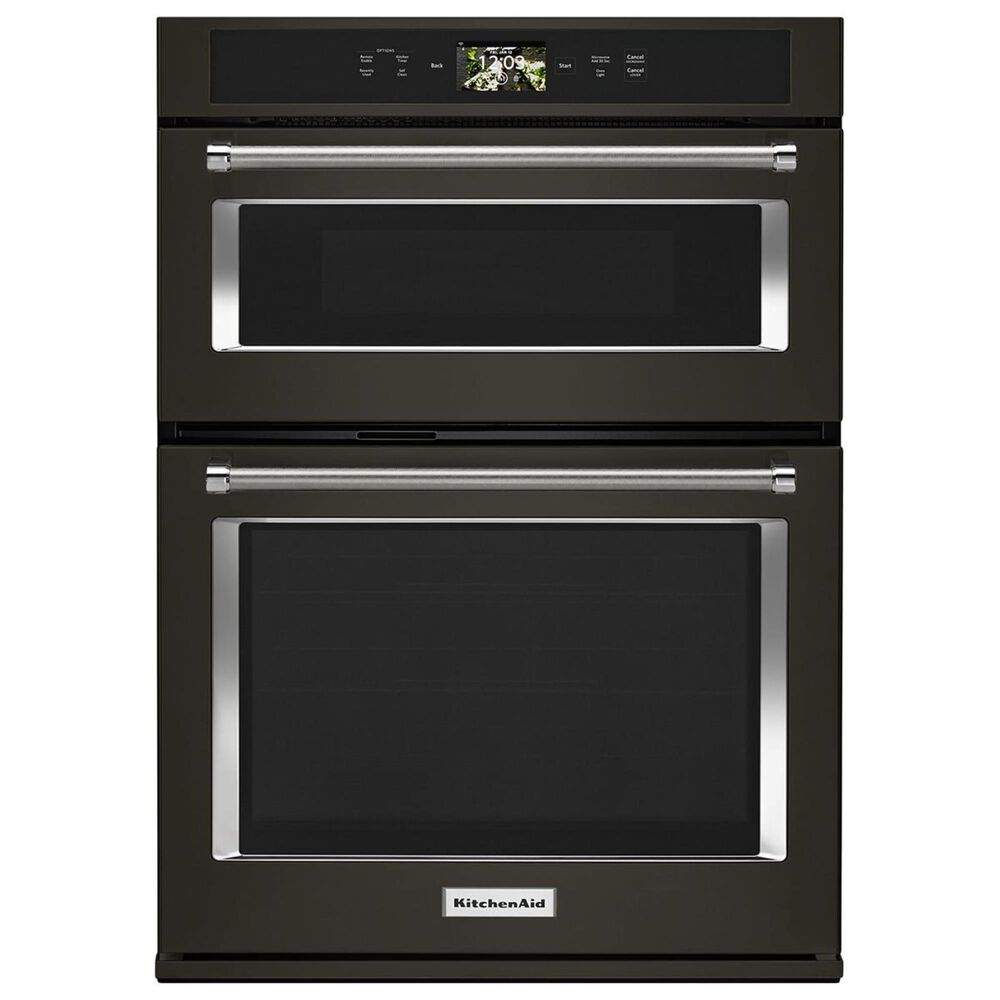 KitchenAid 30" Wall Oven with Microwave Combo Smart in Black Stainless