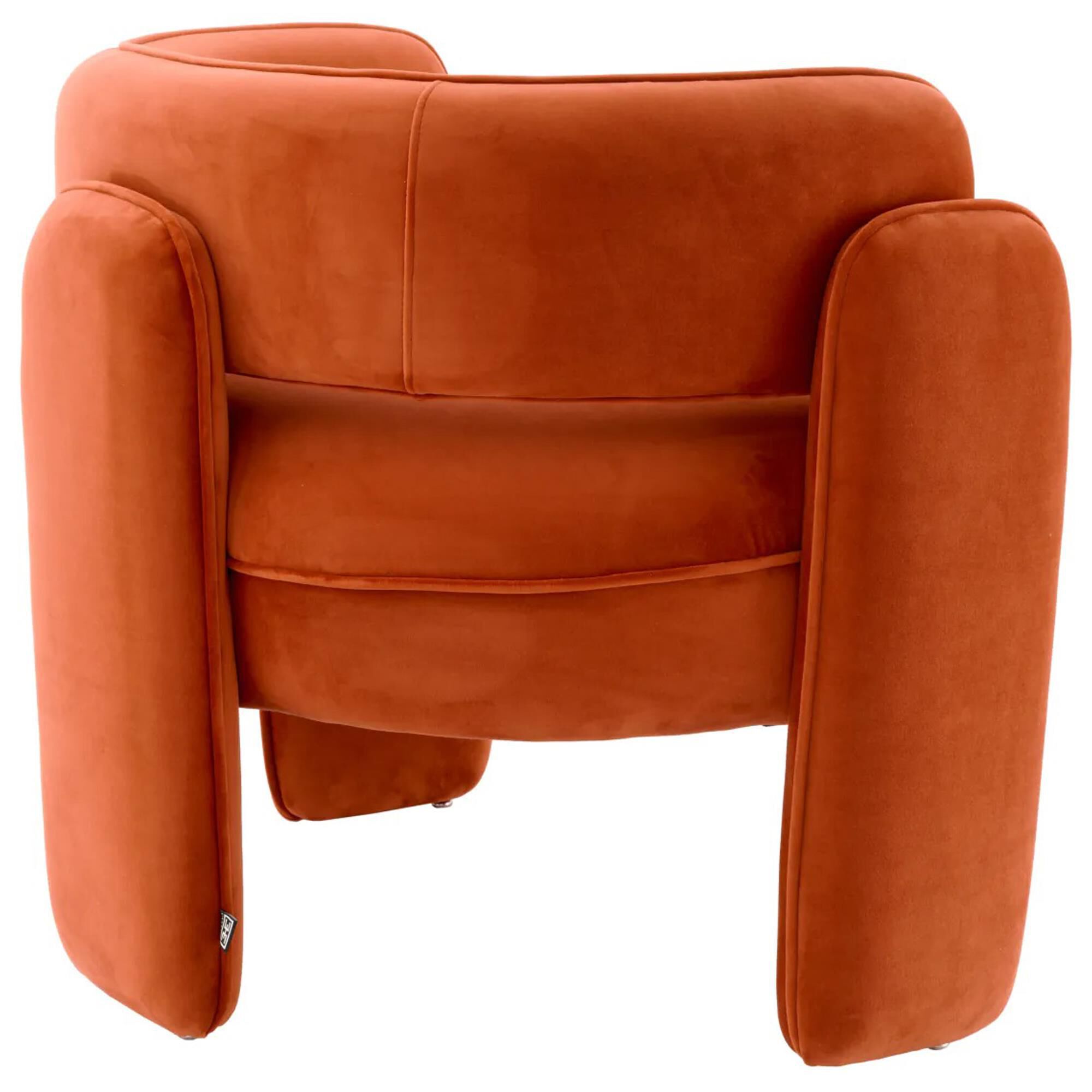 Eichholtz Chaplin Accent Chair in Savona Orange Velvet NFM