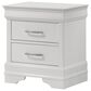 Crown Mark Amalia King Bed with Two Nightstands in White, , large