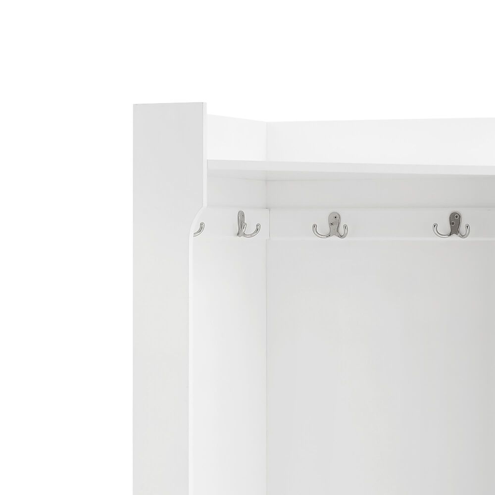 Crosley Furniture Anderson Corner Hall Tree in White Nebraska