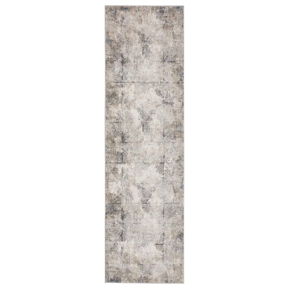 Nourison Infinity 2"2" x 7"6" Ivory and Grey Runner, , large