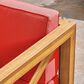 Hearth and Haven Brava Outdoor Club Chair with Cross-Back Design in Red, , large