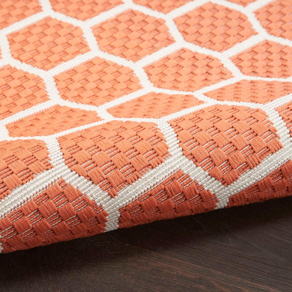 Nourison Twist Reversible 8&#39; x 10&#39; Coral Indoor/Outdoor Area Rug, , large
