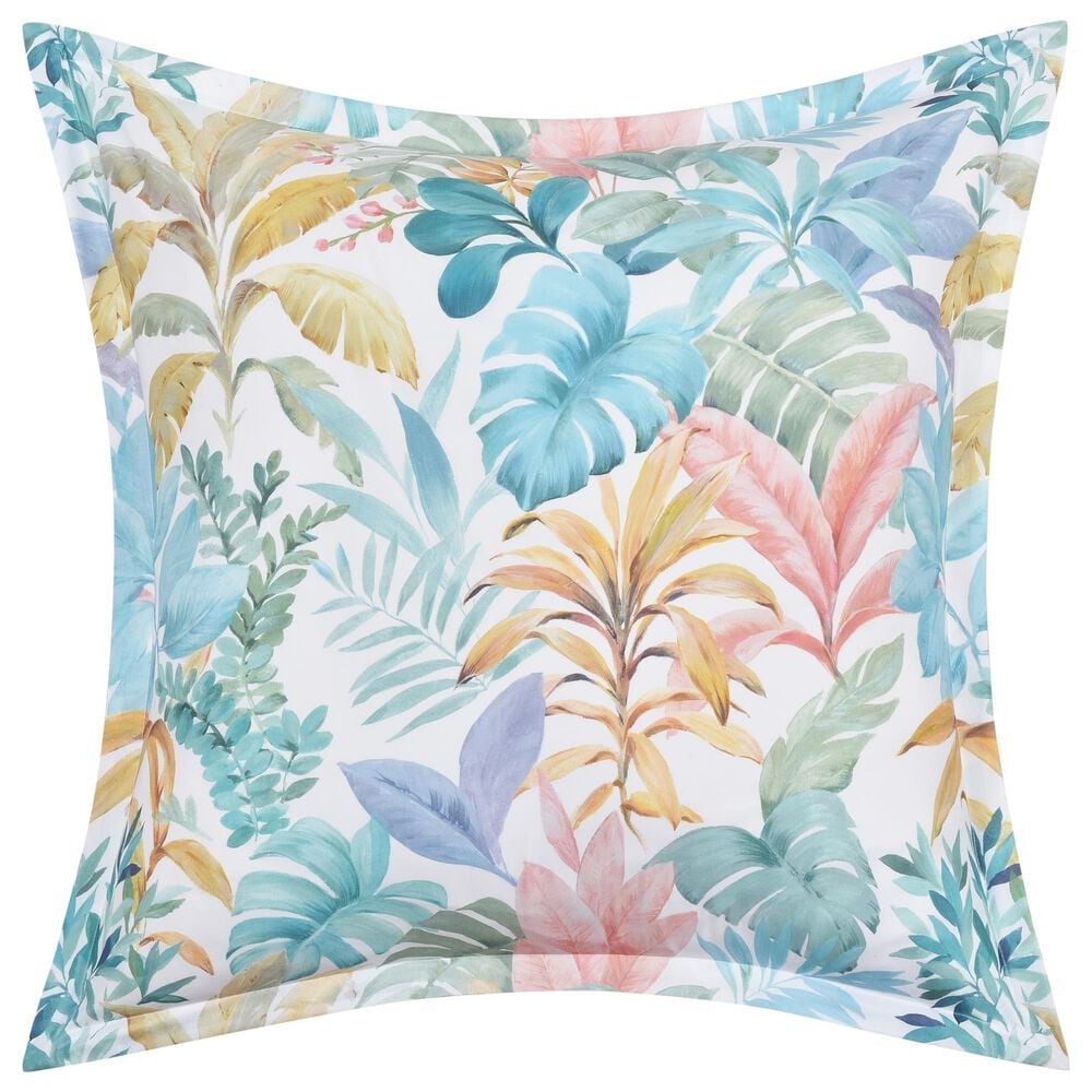 J. Queen New York Bahama 26" Square Euro Pillow Sham in Aqua, , large