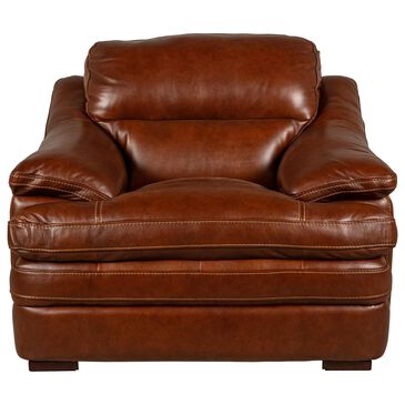 Superb Leather Leather Accent Chair in Berlin Chestnut, , large