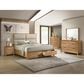 Crown Mark Florian 2 Drawer Nightstand in Light Brown, , large