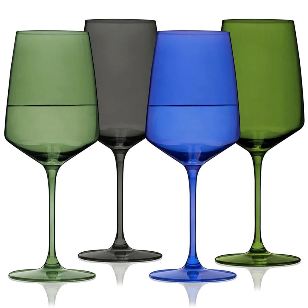 True Brands Reserve Nouveau Crystal Wine Glasses in Seaside (Set of 4), , large