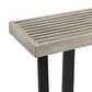 Hearth and Haven Outdoor Dining Bench in Black and Gray, , large