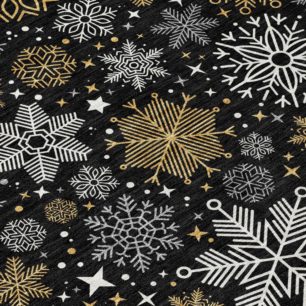 Dalyn Rug Company Wonderland WN31 2&#39;3&quot; x 7&#39;6&quot; Black Indoor/Outdoor Runner, , large