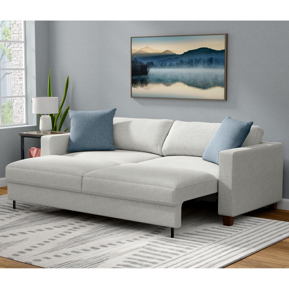 Emerald Home Furnishings Bianca Stationary Sleeper Sofa in Snowdrift, , large