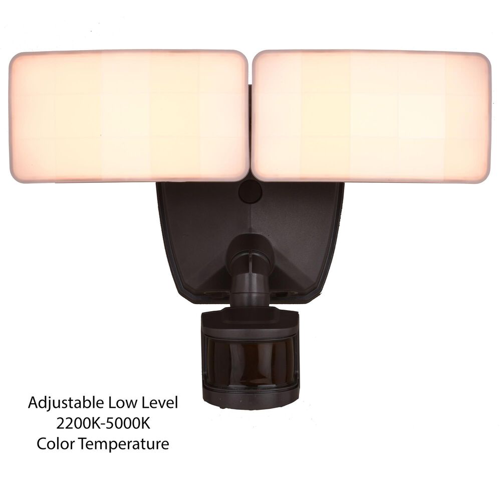 Vaxcel Zeta 2-Light Outdoor Motion Sensor Security Flood Light in Bronze, , large