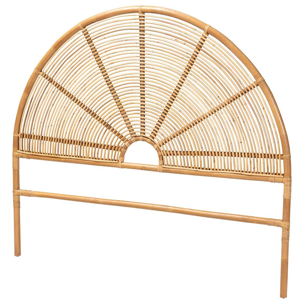 Baxton Studio Nina Queen Standalone Headboard in Light Honey, , large