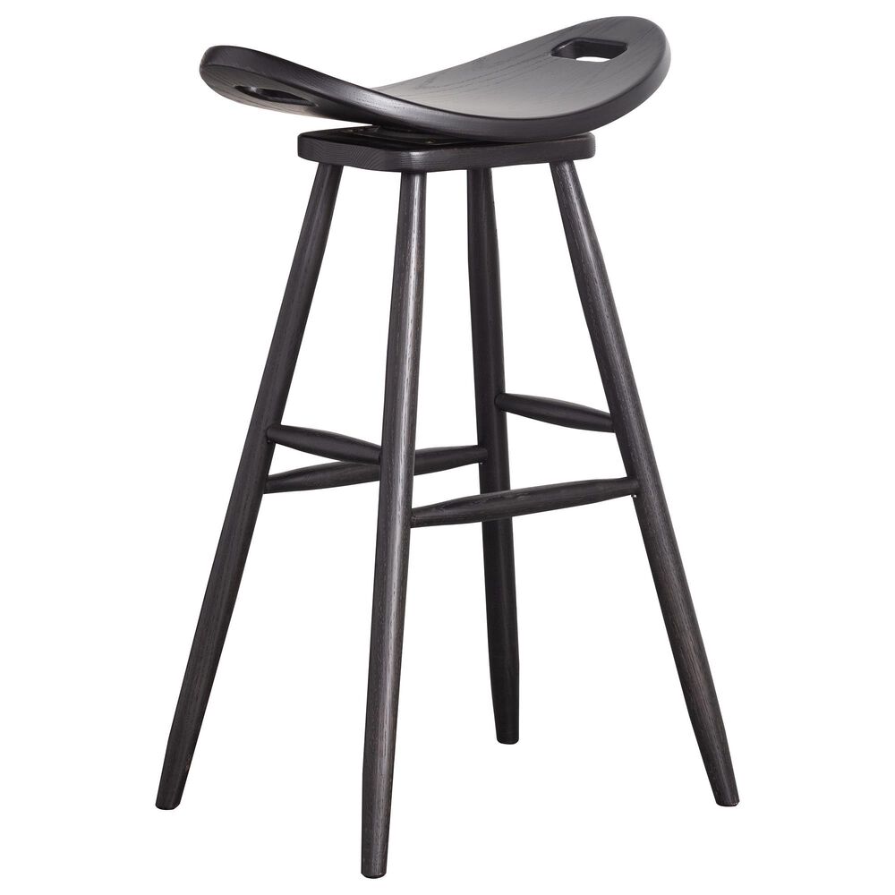 Fleming Furniture Co. Saddle Swivel Stool in Onyx, , large