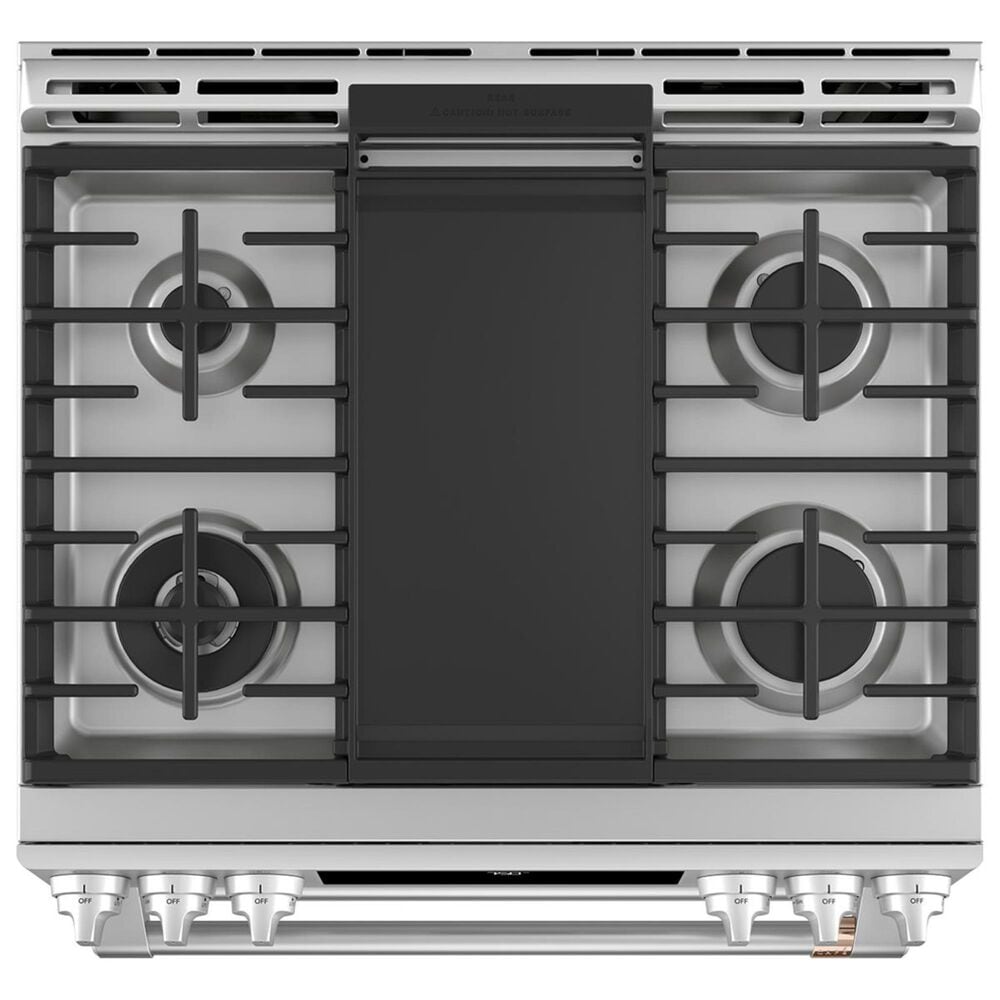 Cafe 30&quot; Slide-In Front Gas Double Oven with Convection Range in Stainless Steel, , large