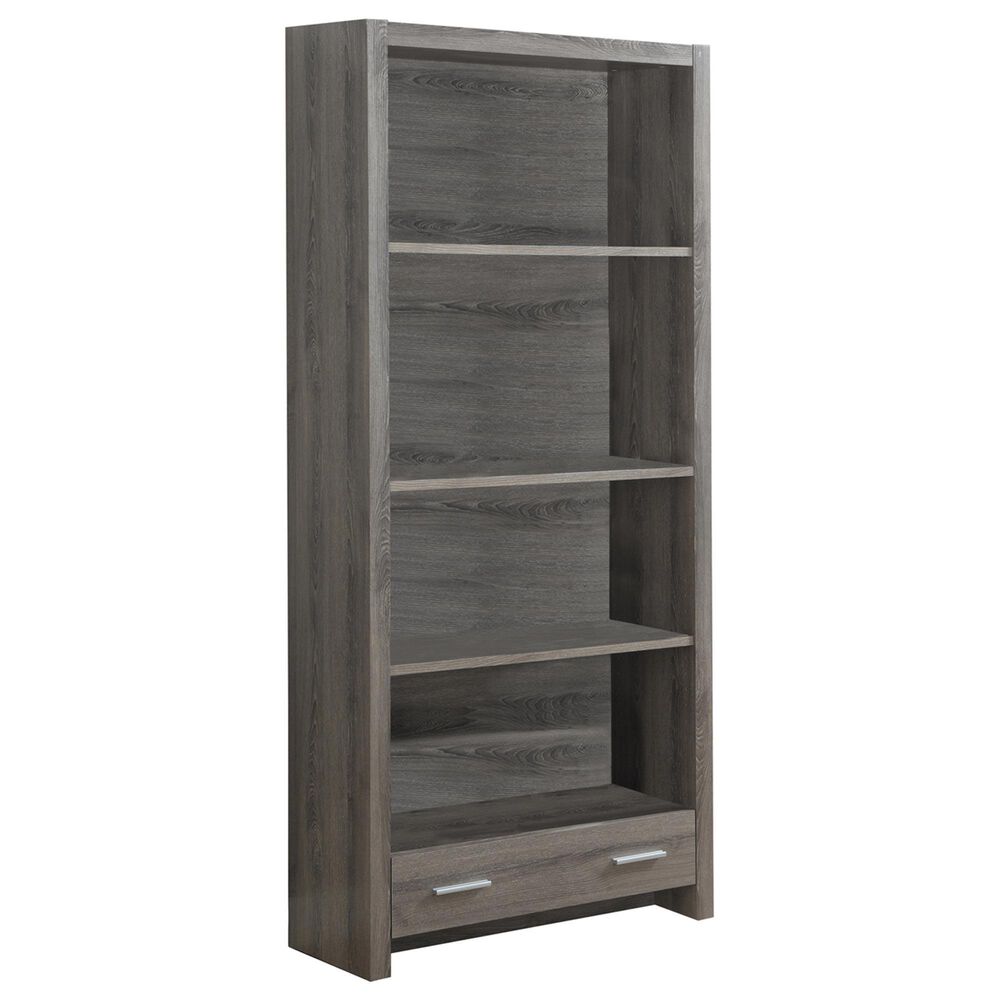 Monarch Specialties 71" Bookcase in Dark Taupe, , large
