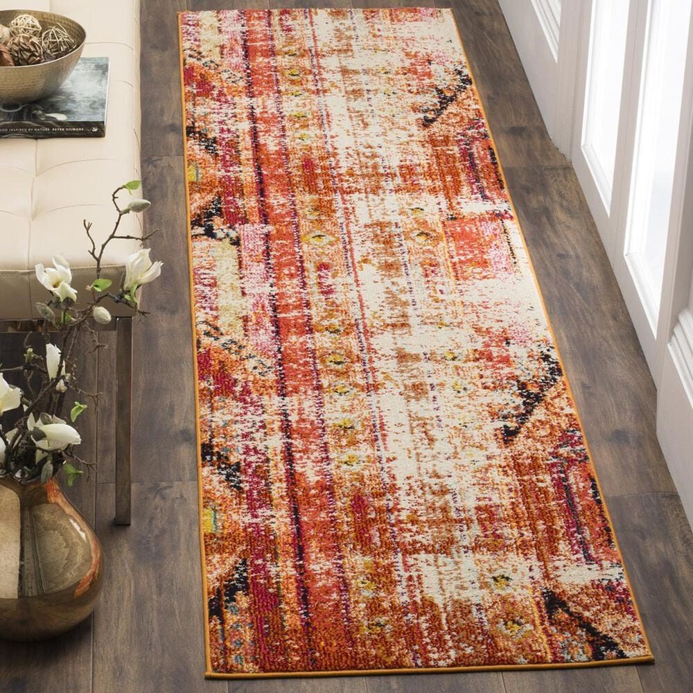 Safavieh Monaco MNC222H-212 2"2" x 12" Orange/Multi Runner, , large