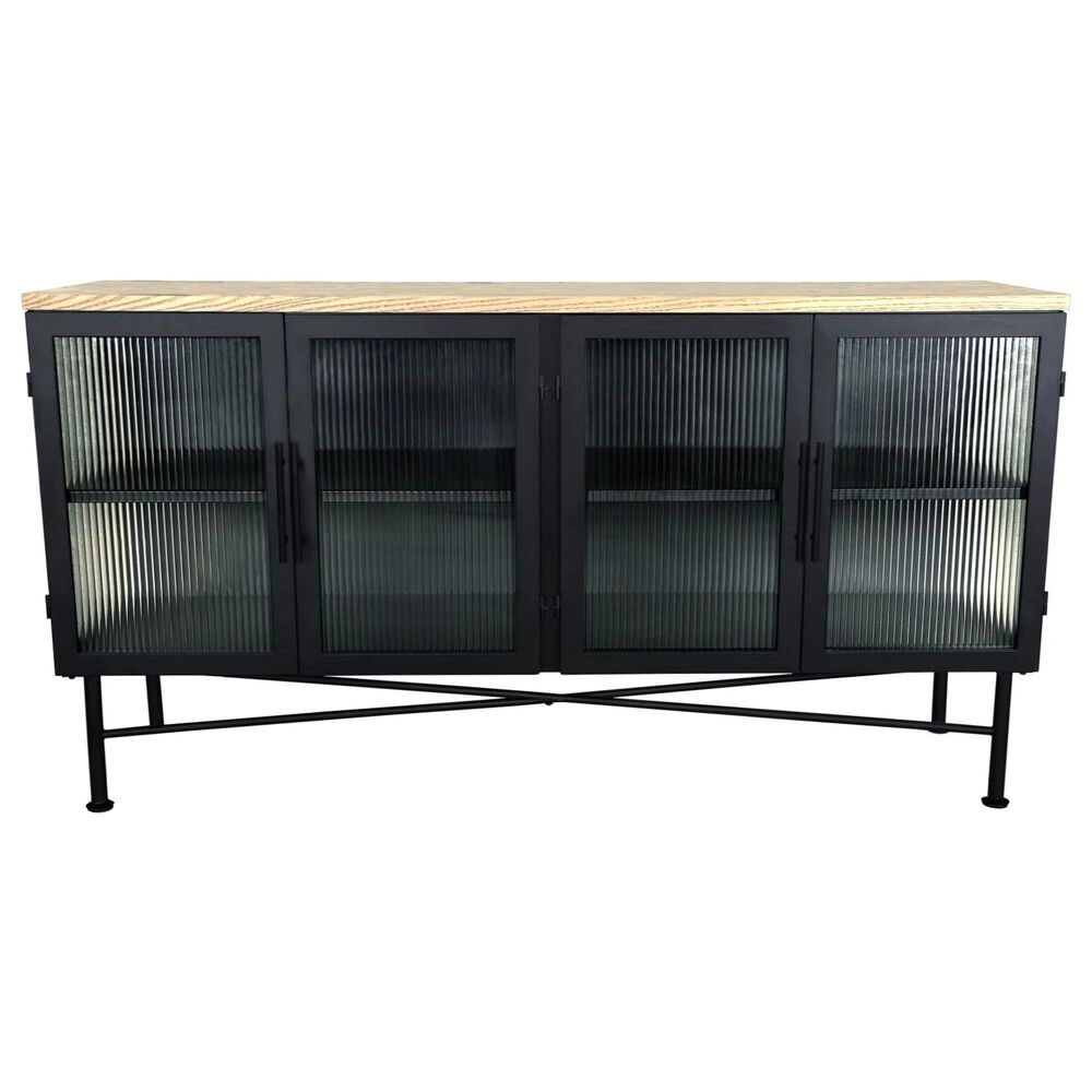 Urban Home Aere Sideboard in Natural Ash and Black, , large