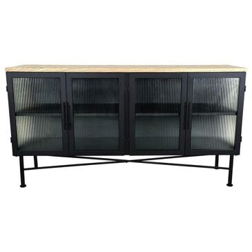 Urban Home Aere Sideboard in Natural Ash and Black, , large