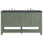 James Martin Vanities Breckenridge 60" Double Bathroom Vanity in Smokey Celadon with 3 cm Charcoal Soapstone Quartz Top and Rectangular Sinks, , large