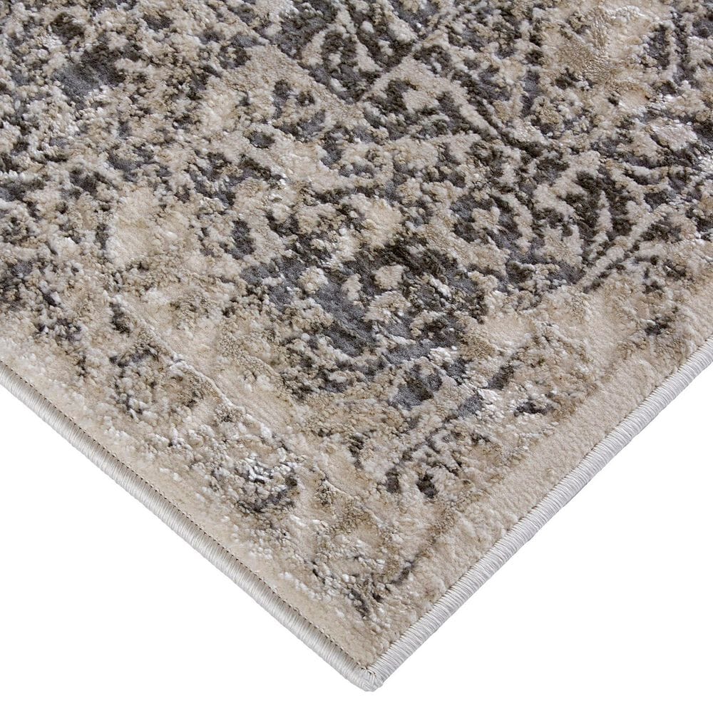 Feizy Prasad Oriental 5&#39; x 8&#39; Light Gray Area Rug, , large