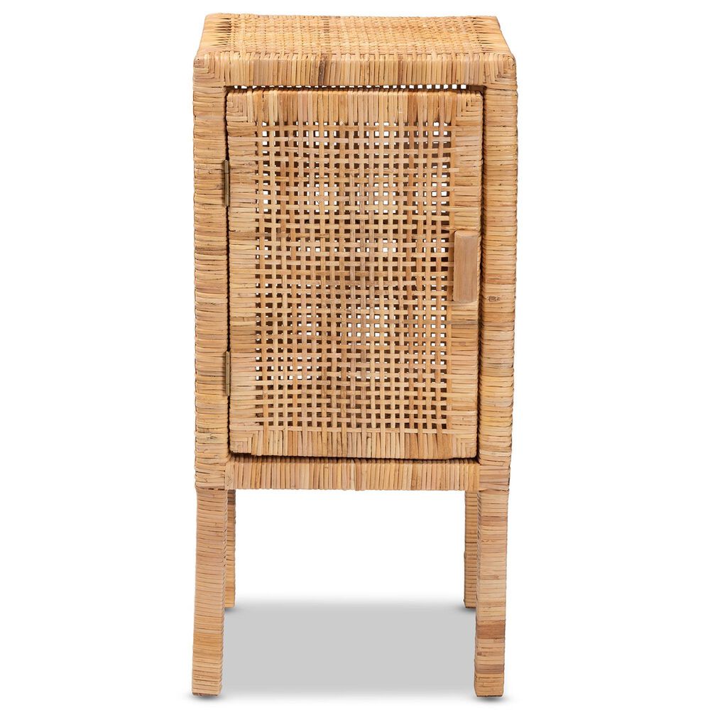 Baxton Studio Vivan 1-Door Nightstand in Natural Brown, , large
