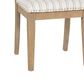 Linon Home Decor Emerson Side Chair with Beige Striped Upholstery in Grey Wash, , large
