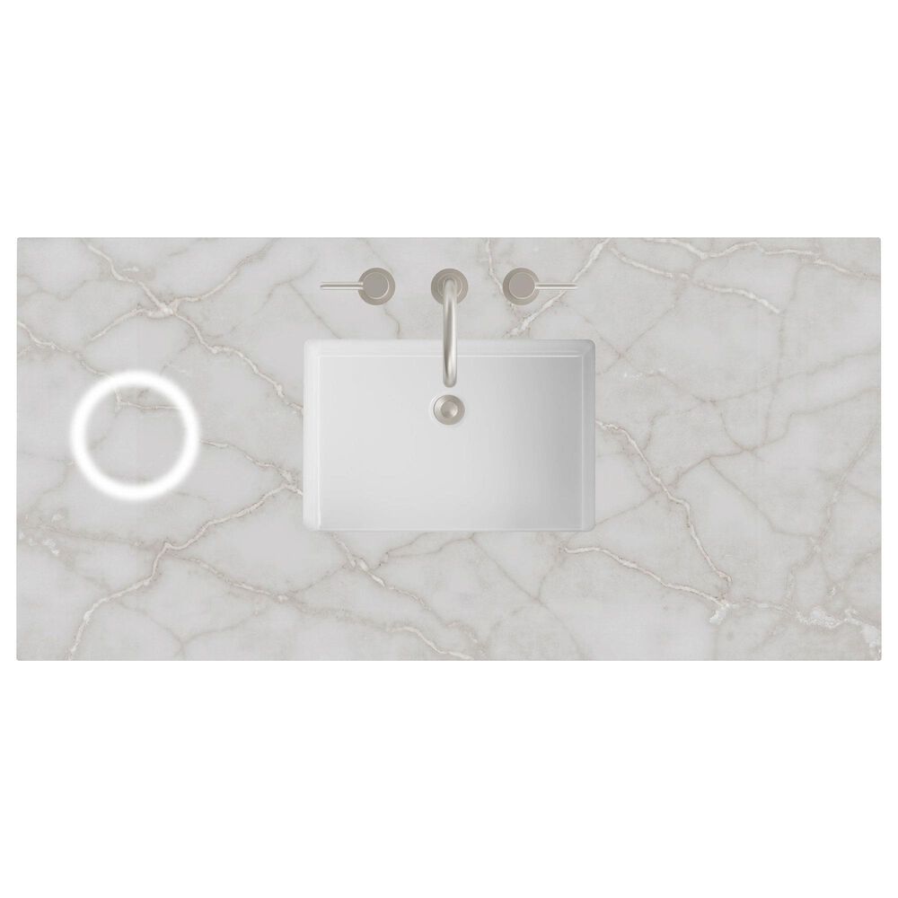 James Martin Vanities Brittany 48" Single Bathroom Vanity in Urban Gray with 3 cm Eternal Jasmine Pearl Silestone Top, Rectangular Sink and FreePower Wireless Charger, , large