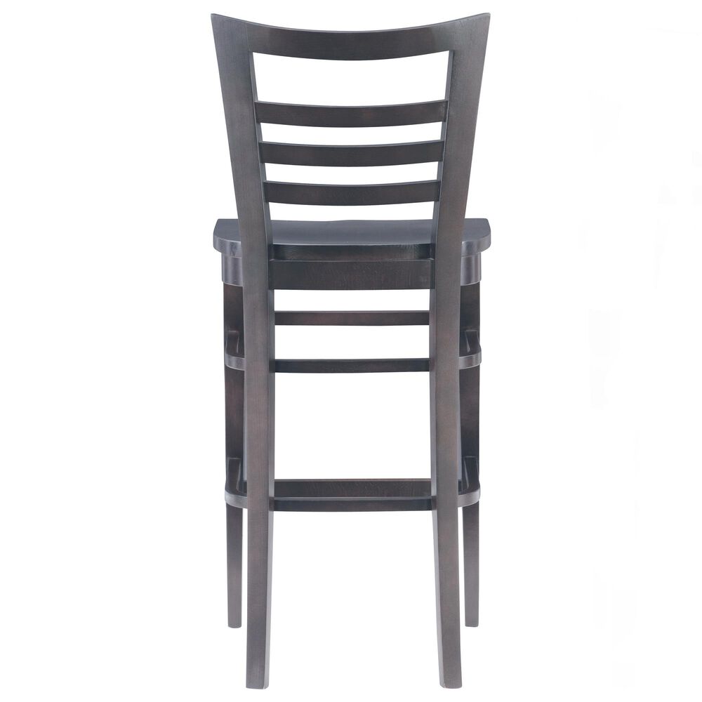 Linon Home Decor Blairmont Bar Stool in Deep Brown Stain, , large