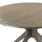HOMLUX Outdoor Stanford Round Acacia Wood Dining Table with X Base in Gray - Table Only, , large