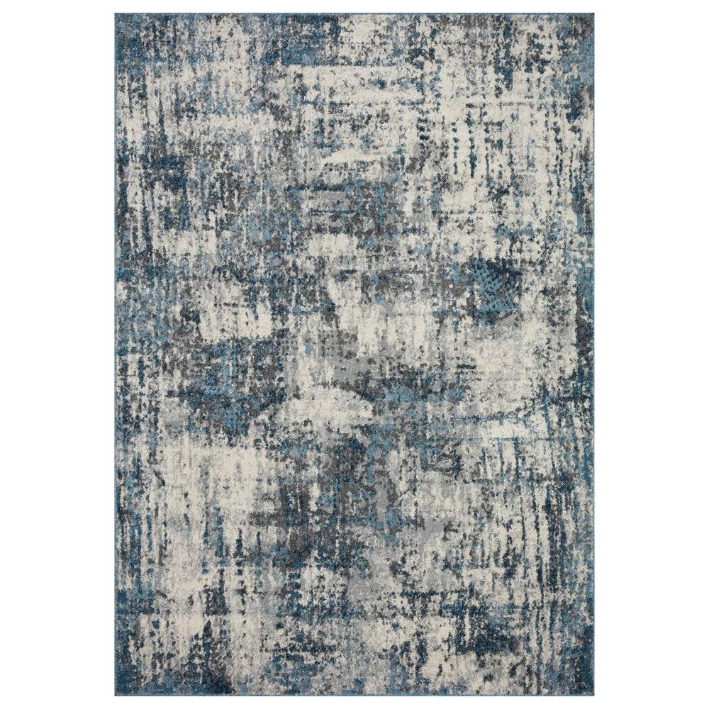 Loloi II Austen 5"3" x 7"7" Natural and Ocean Area Rug, , large